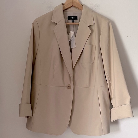 Talbots Kate Fit Romantically Curvy Neutral Blazer Professional Classic Office - Picture 1 of 12